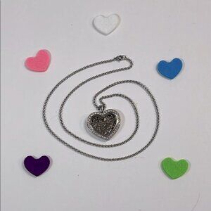Heart Shaped Oil Diffuser Locket Necklace